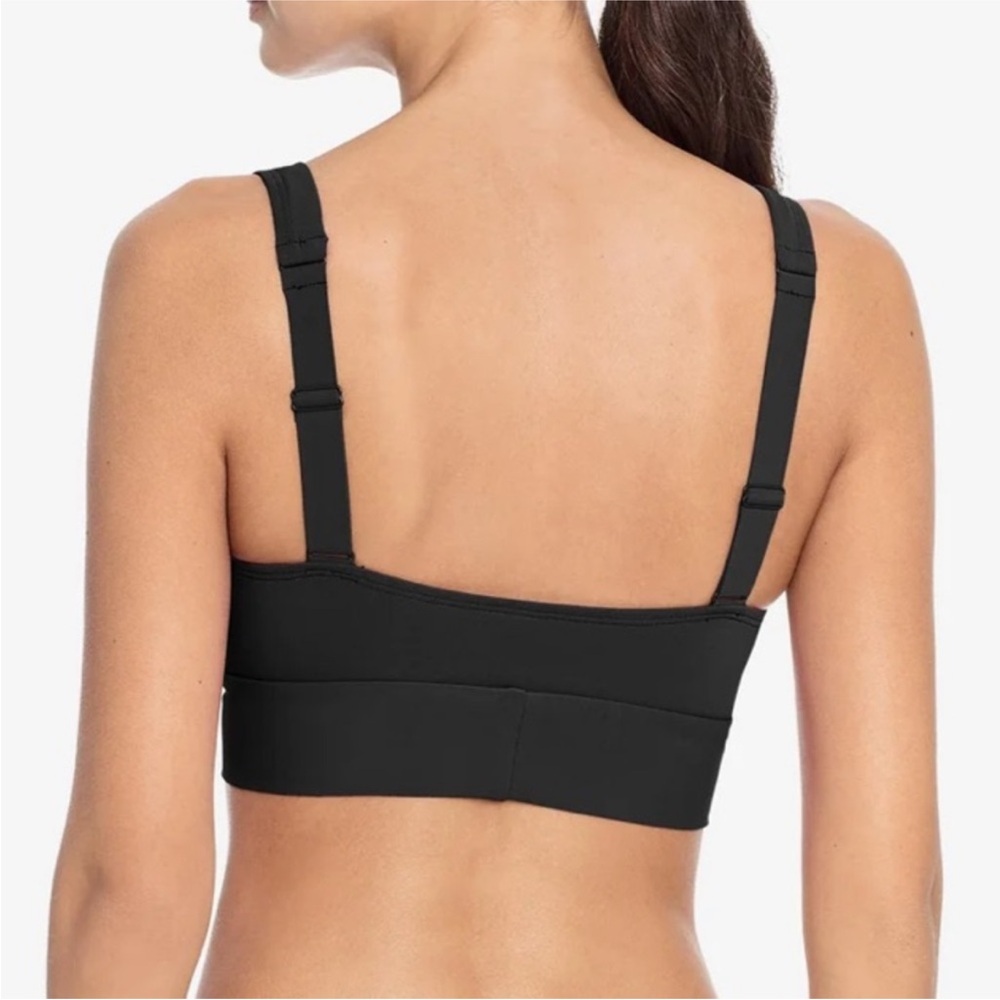 Robin Piccone Ava Knot Bikini Top in Black SZ S NWOT - Picture 2 of 5